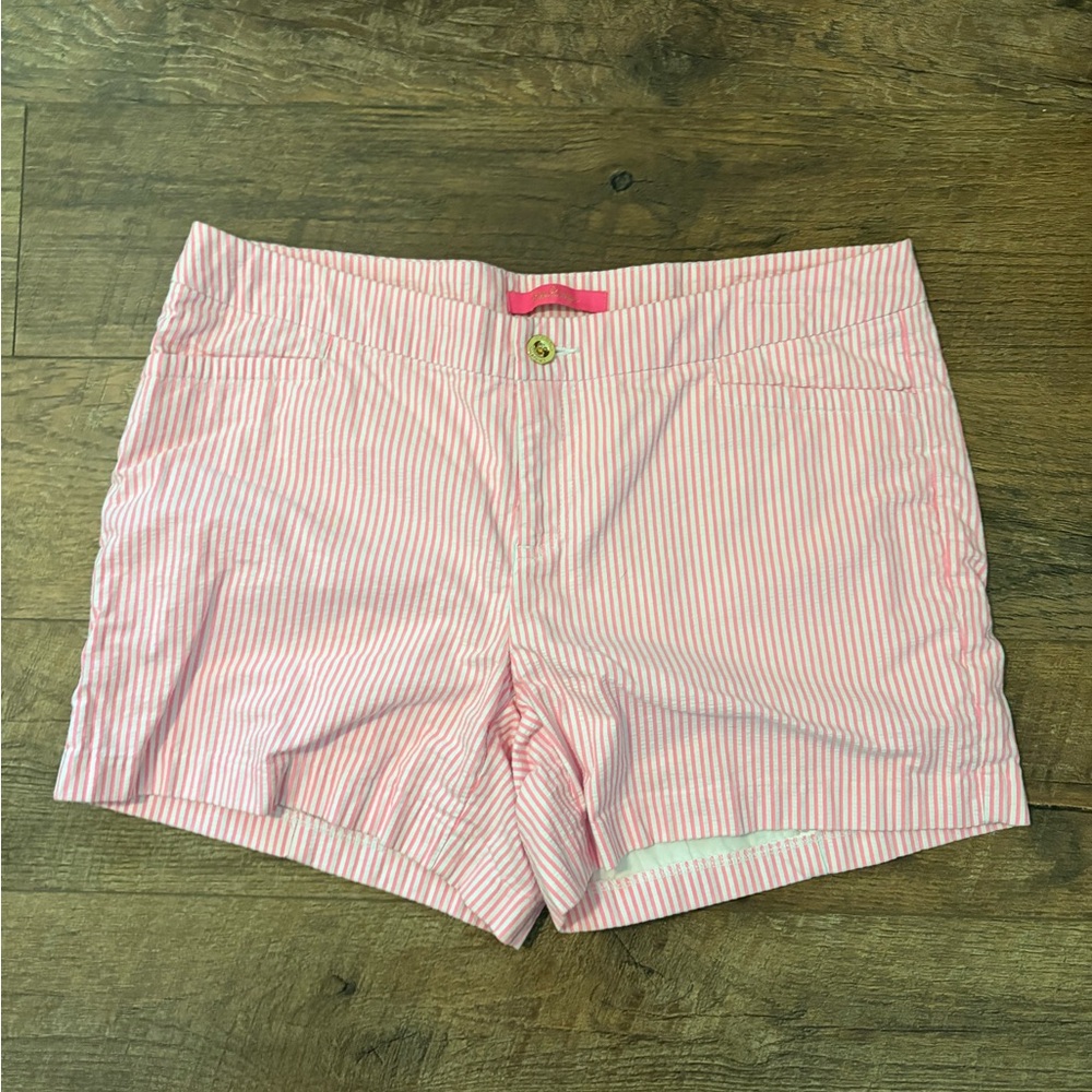 Lilly Pulitzer Pink Seersucker Shorts
